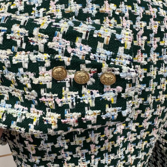 New Attentif Paris Golden Button Knitted Double Breasted Blazer, Size 38/M - Picture 11 of 17